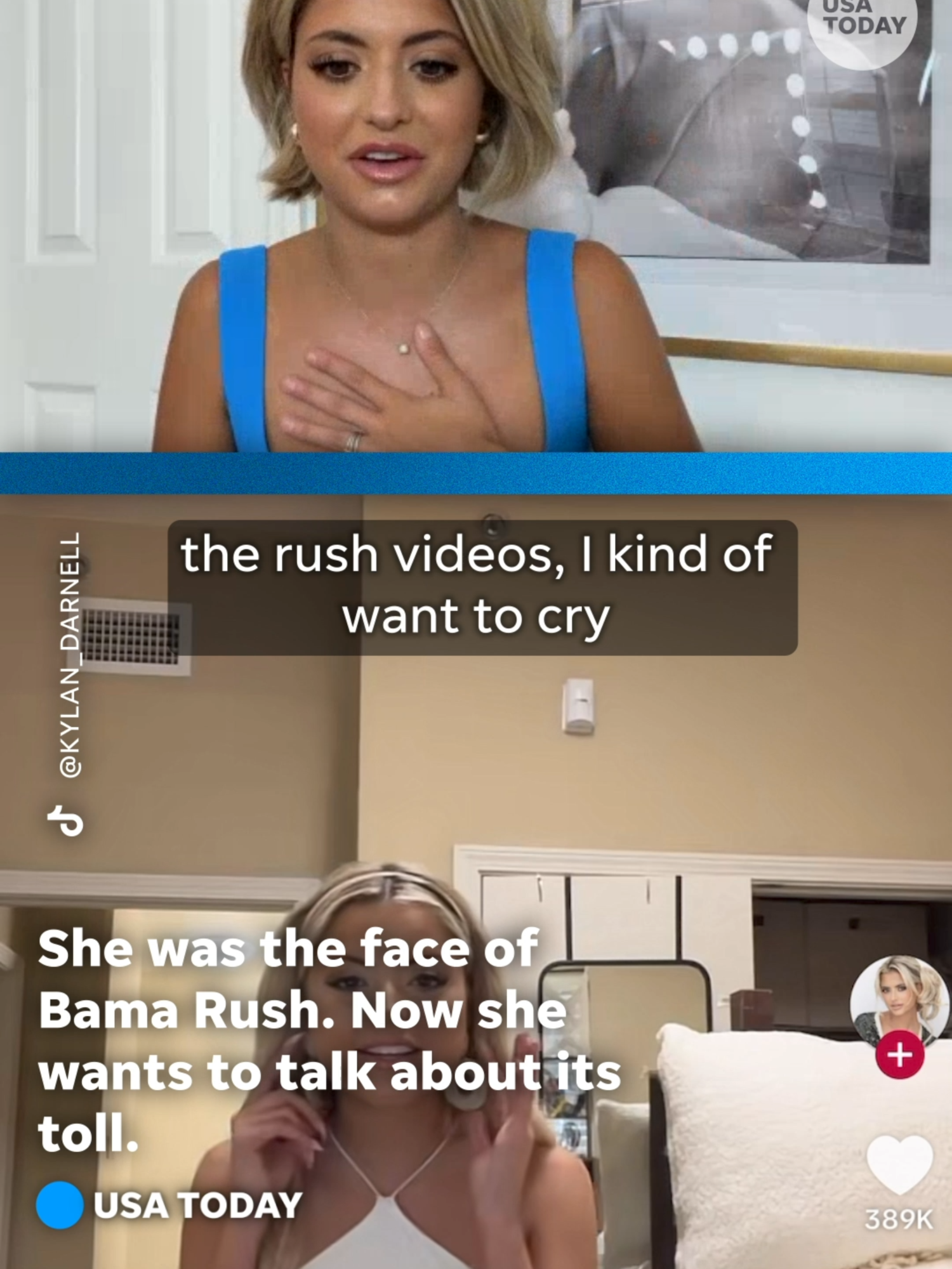 For years, @kylan_darnell was the face of #bamarush. Now entering her senior year, the sorority star tells @rachelhalereporting that it's taken a toll on her #MentalHealth.