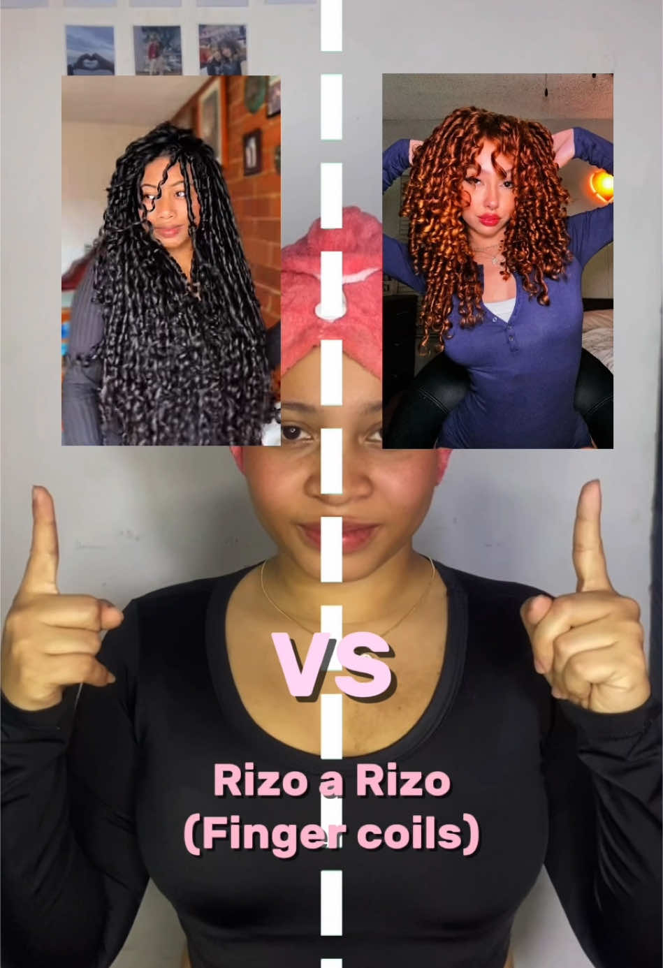 Técnica que se hace Dakota vs técnica que se hace zaray🫣🔥 #dakota #zaray #tecnicadedakota #rizoarizo #fingercoils #cabellorizado #definicion #Vs #comparacion #hair #crespa #definicionderizos #paratii #fyp 