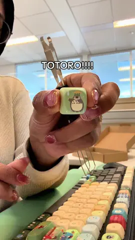 Does it sound better before or after?  Studio Ghibli key caps are EVERYTHING !! I’m obsessed 😍 #keyboardasmr #studioghibli #keycaps #asmr 
