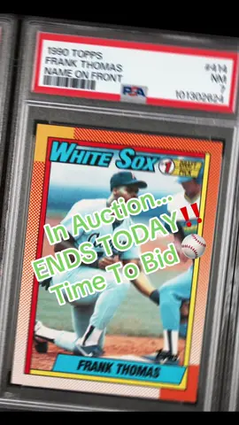 ⚠️ ENDS TODAY! ⚠️ Visit lights-camera-cards on #ebay for quality, graded #tradingcards. We’re here to enjoy the hobby and make deals! #ebayseller #ebaystore #sports #PokemonTCG #basketball #football #baseball #Soccer #hockey #psa #PSA10 #Auction 🌌🏈🏀⚾️⚽️🔥 ENDS TODAY! #bighurt #frankthomas #MLB #whitesox  https://ebay.us/m/LCrob5