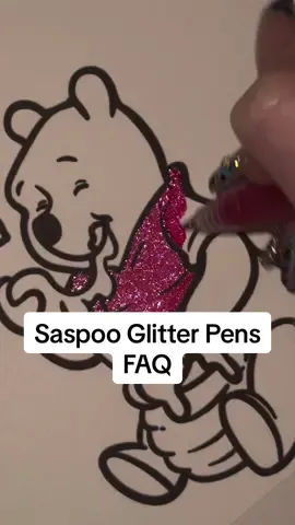 FAQ on the Saspoo glitter pens from my last video #glitterpens #coloring #glittercoloring 