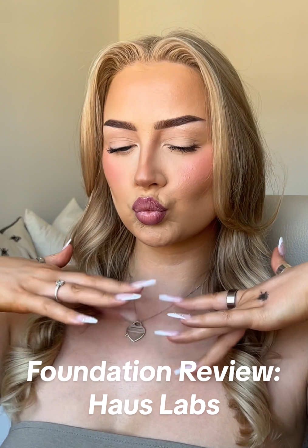 I CANT BELIEVE I DID THAT so annoyed with myself lol. Trying different foundations until I find the one: Haus Labs edition. #foundation #makeupreview 