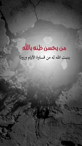 من يحسن ظنه بالله ينبت الله له من قساوة الأيام وروداً #اكسبلورexplore #fypシ #🌷🌷 