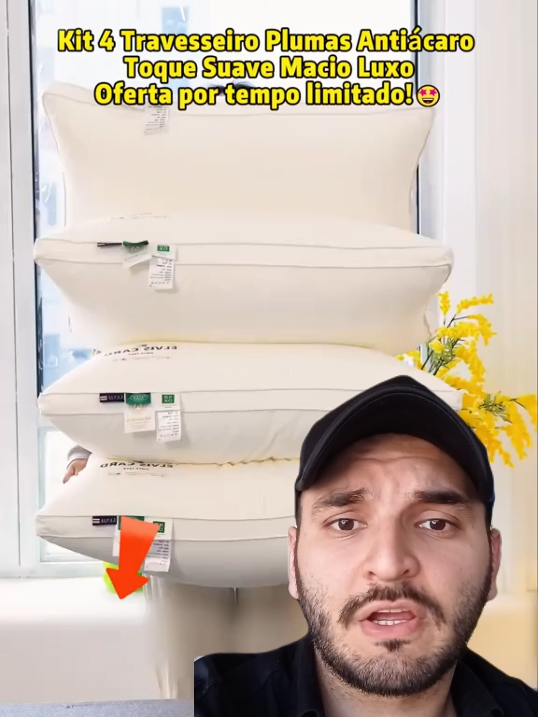 TRAVESSEIRO pluma antiácaro, muito barato aqui no tiktok