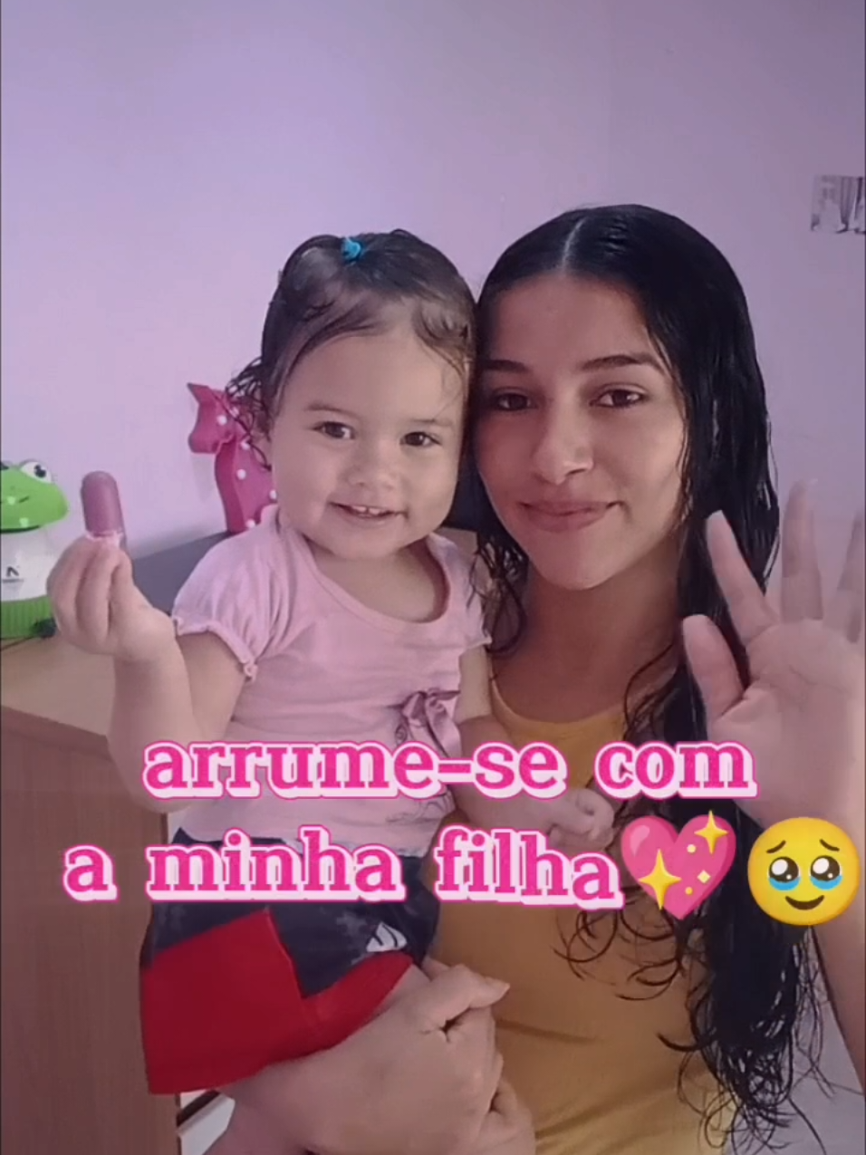 arrume-se com a minha filha🥺💖 #maedemenina #bebestiktoks #maeefilha #bebes #arrumesecomigo 
