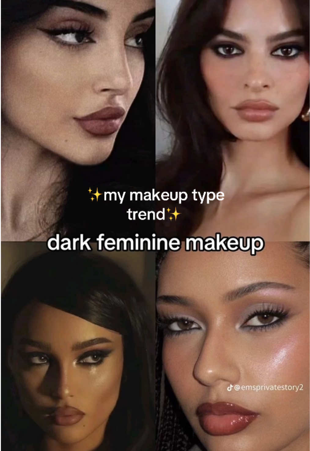 my makeup type trend: dark feminine edition🖤🥀  