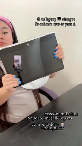 soporte  de computadora 👩🏻‍💻 ajustable de metal tu pantalla queda siempre a la altura perfecta con ventilación y estabilidad ideal para estudiar trabajar o ver tus series favoritas! ##tiktokshop