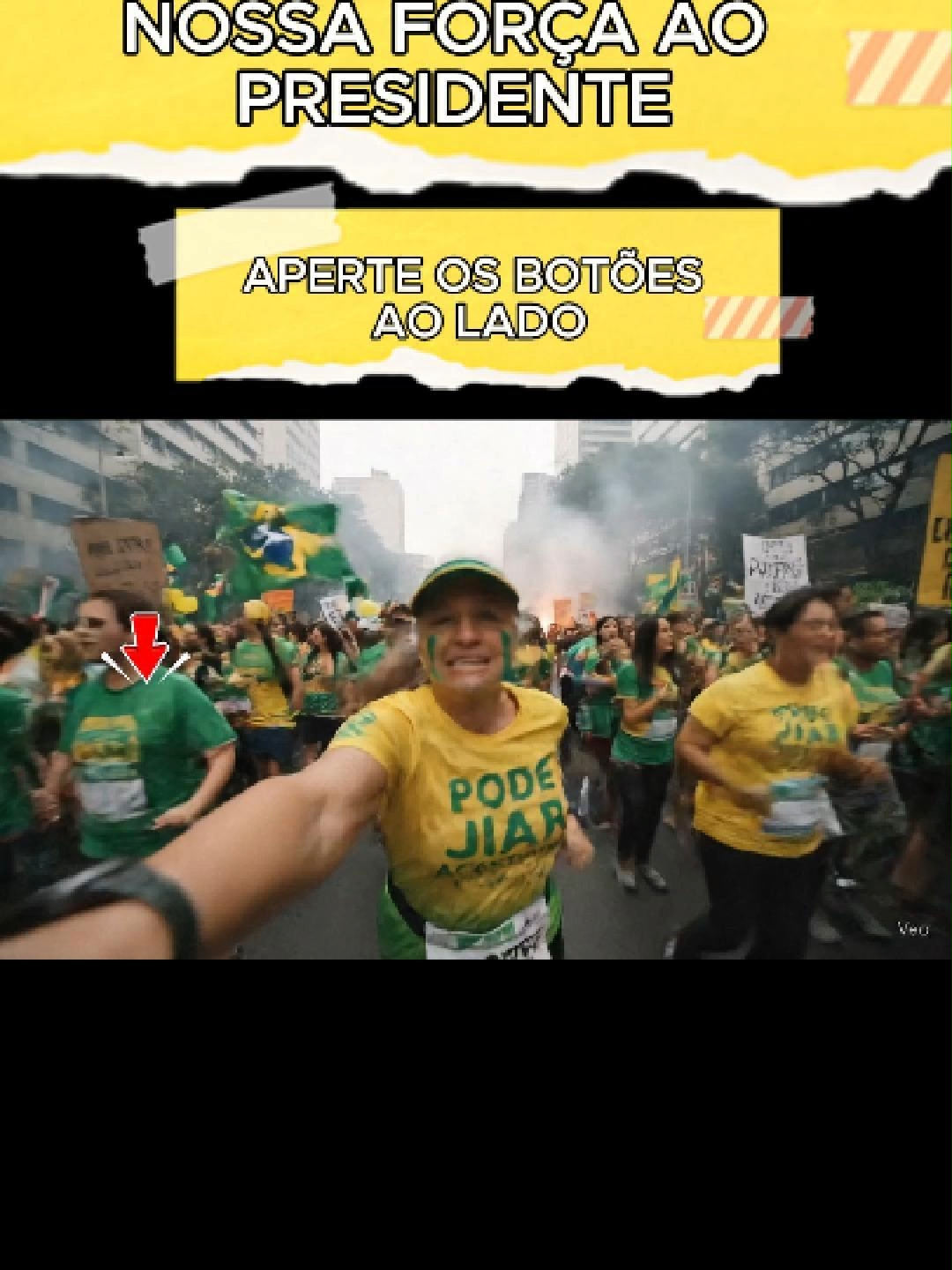 Idosa Atleta no Coração do Protesto SP Sinta a adrenalina enquanto uma idosa atleta corre entre milhares de manifestantes na Avenida Paulista. Cena cinematográfica e cheia de emoção!