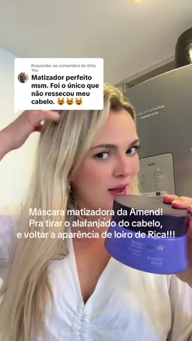 Respondendo a @Only You A melhor máscara desamareladora!!!! Pra matizar seu cabelo e ainda deixar ele super hidratado!! Tem mais produtos Amend na minha vitrine! Vem conferir! #amend #mascaramatizadora #loirosaldavel #loiro #loirosperfeitos 
