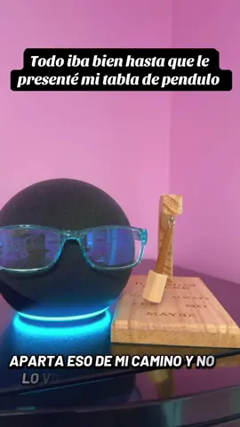Mire la reacción de Alexa cuando le prevente mi tabla de pendulo 😱#alexa#parati#misterio#fypシ#miedo