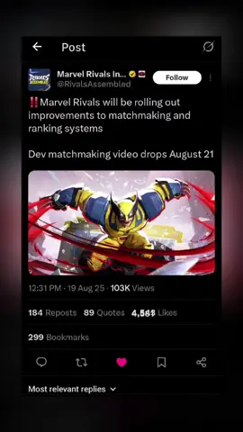 THE GAME IS SAVED #marvelrivals 