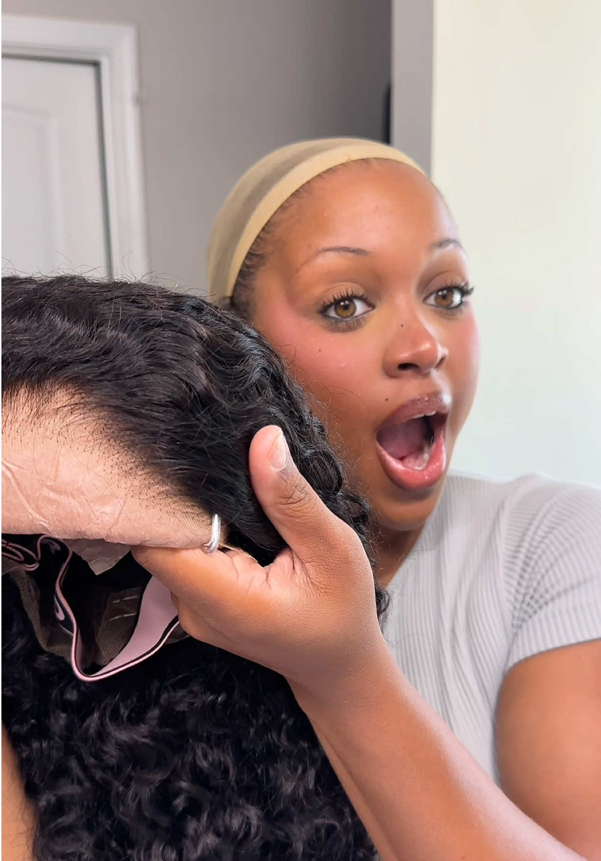 @CurlyMe Hair Has the best 360 lace wigs ‼️🤏🏽 and they actually FIT🤭 Hair: CurlyMe 360 Water Wave Glueless Wig • 180 Density • 26in.  Ya’ll know where the 🔗 is!  #curlymehair #360lacewig #lacewig #waterwave #tiktoktopwigs 