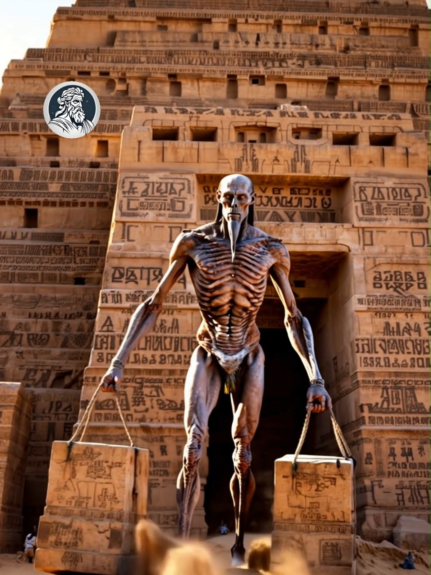 HOW THE PYRAMIDS WERE MADE #cadamitologia #ai #giants #desert #egypt #pyramids #alien #fyp