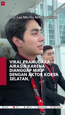 Ya, ada seorang pramugara AirAsia yang viral karena dianggap mirip dengan aktor Korea Selatan, Lee Min Ho.  Video TikTok yang menampilkan pramugara tersebut sempat menjadi perbincangan di media sosial, terutama di kalangan penggemar Lee Min Ho.  Banyak yang menyebutnya 