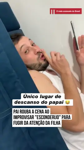 Para aproveitar alguns minutos de #sossego, um #pai resolveu improvisar um 