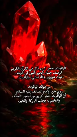 روي عن الإمام الصادق عليه السلام أنّ الياقوت حجر كريم من أحجار الجنّة، والتختم به يجلب البركة والخير. #اللهم_صل_على_محمد_وآل_محمد #بغداد_بصرة_موصل_الكويت_الخليج_دبي_ #الشعب_الصيني_ماله_حل😂😂 #الذكاء_الاصطناعي #اكسسوارات 