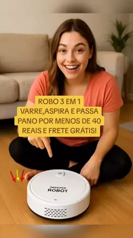 Robô aspirador 3 em 1 Varre,aspira e passa pano! #robo #limpeza #casa #emcasa #sujeira 
