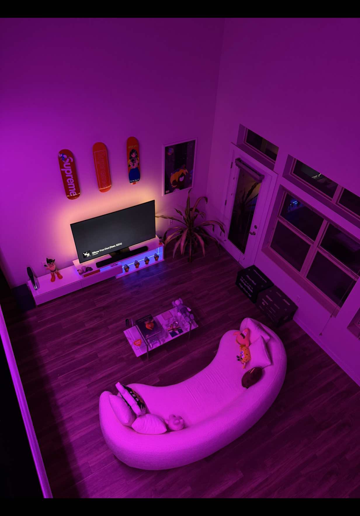 Nighttime 😮‍💨🌃 #apartmentinspo #nightroutine #homeinspo #interiordesign #homedecor 