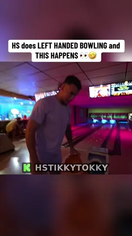 HS does LEFT HANDED BOWLING and THIS HAPPENS 👀🤣 #hstikkytokky #edmatthews 