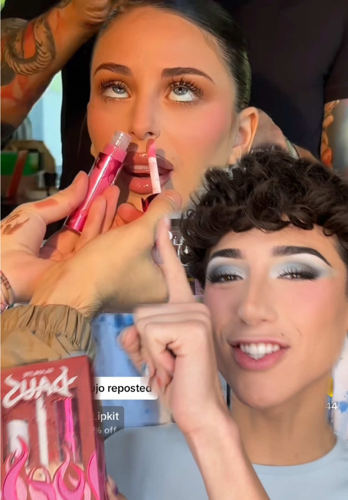 My HOT JUICY DRIP lip kit no joke is THE BEST lip kit!  Thank you @boomkackmua for trying my collection on @Camilla Araujo 🤭🤍  