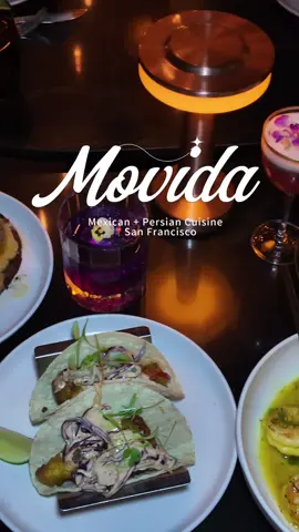 When the vibes are right, the food and drinks hit even harder 🍸✨ From the Chilosa, Suri Sour, and Shi Shi cocktails to plates like Baja Fish Tacos, Short Rib Birria Tostada, Saffron Shrimp, and Persian Rice. @Movida really understood the assignment 😍🔥 Definitely a spot for good eats, good pours, and good energy. @Mustard Food App  #MovidaLounge #FoodieCollab #BayAreaEats #BicoastalNurse #BayAreaContentCreator