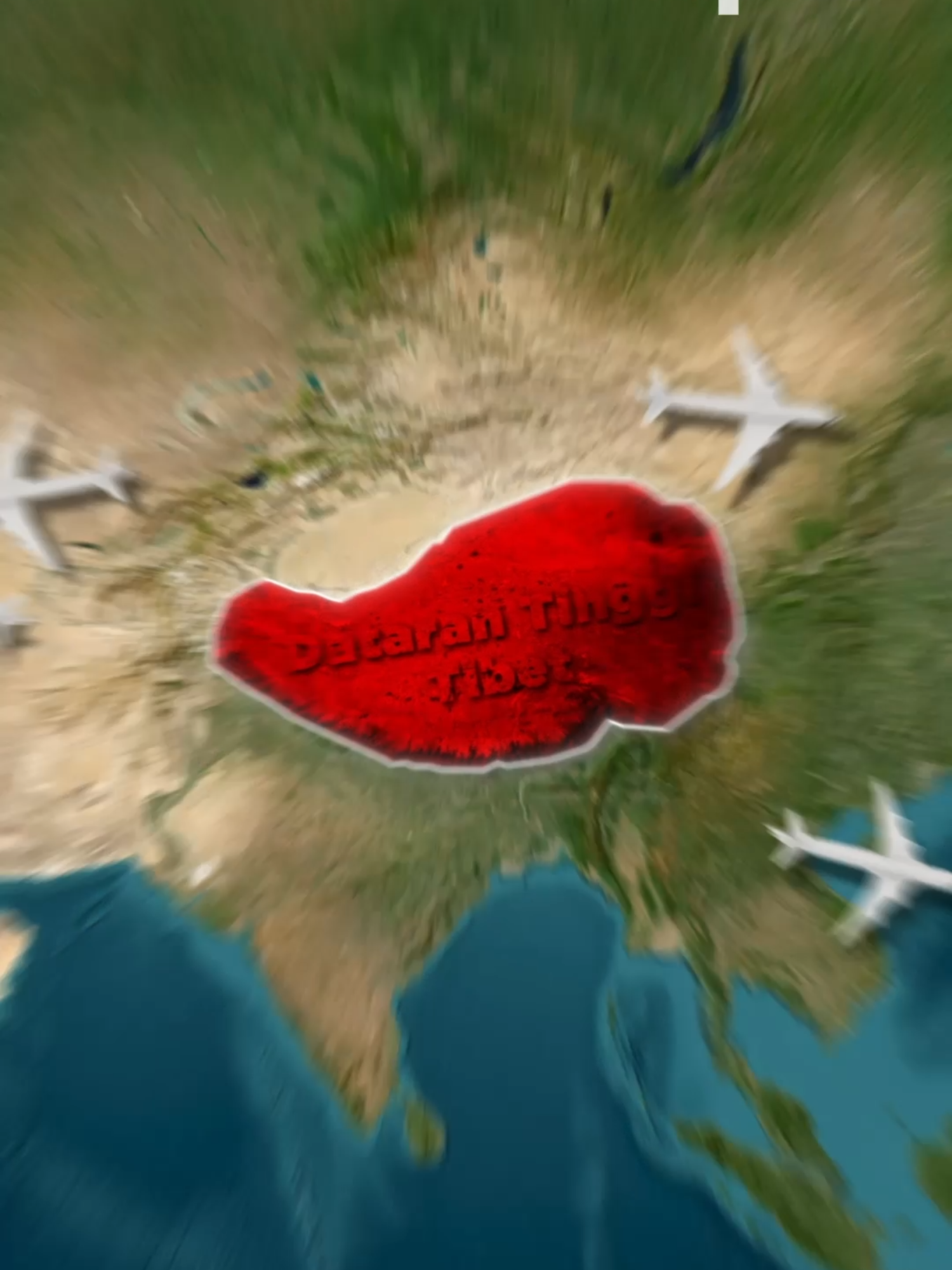 Kenapa Pesawat Selalu Menghindari Langit Tibet? Ini Alasannya! #fyp #googleearth #mapanimation #geography #animation #maps