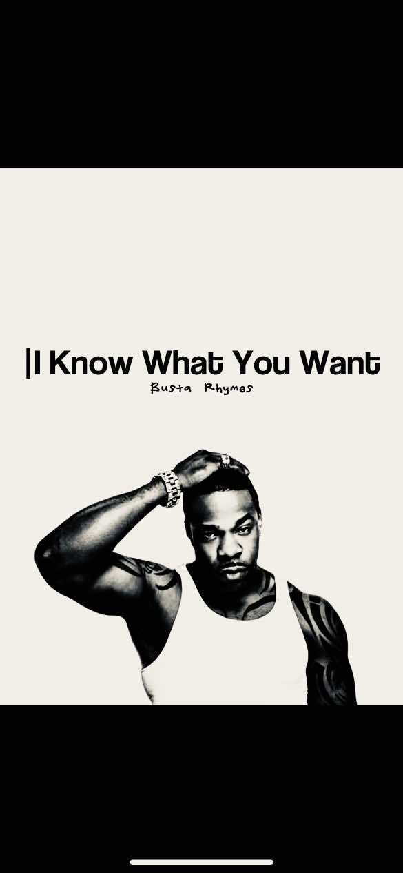 i know what you want #bustarhymes #song #tipografia 