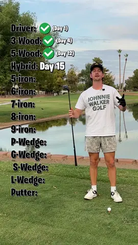 Day 15 of making a par with EVERY golf club on this par 3 over the water!! #golftok #golf