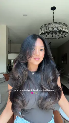 long layers + face frame is always going to eattttttt 😋✨ #hair #haircut #layeredhaircut 