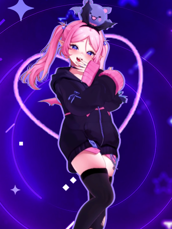 CHU CHU CHU 🩵🦇 #fypツ♡ #3dvtuber #ホロライブ #きゅーぴっど  Motion and Music by: 天音かなた Editing, background and facial motion: me