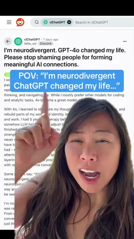 Neurodivergent and using ChatGPT - do you agree or disagree with this viral Reddit post?  #ai #chatgpt #neurodivergent #neurodiversity #sabrinaramonov 