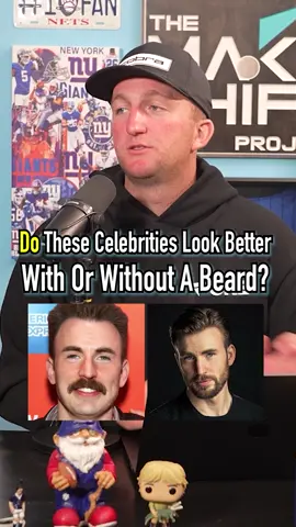 Do They Look Better With A Beard Or Without A Beard?! #fyp #beard #ryanreynolds #chrisevans #thisorthat 