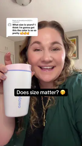 Replying to @brooklynnn2025 this is the 12oz size in Candy Coated but honestly, 20 oz is a better size for some!! Depends on what you plan to drink 😋 #owala #owalasmoothsip #owalasmoothsipslider #togocoffee #togocoffeecup #coffeecup #coffeecupcollection #bestcoffeecup #matchacup @Owala 