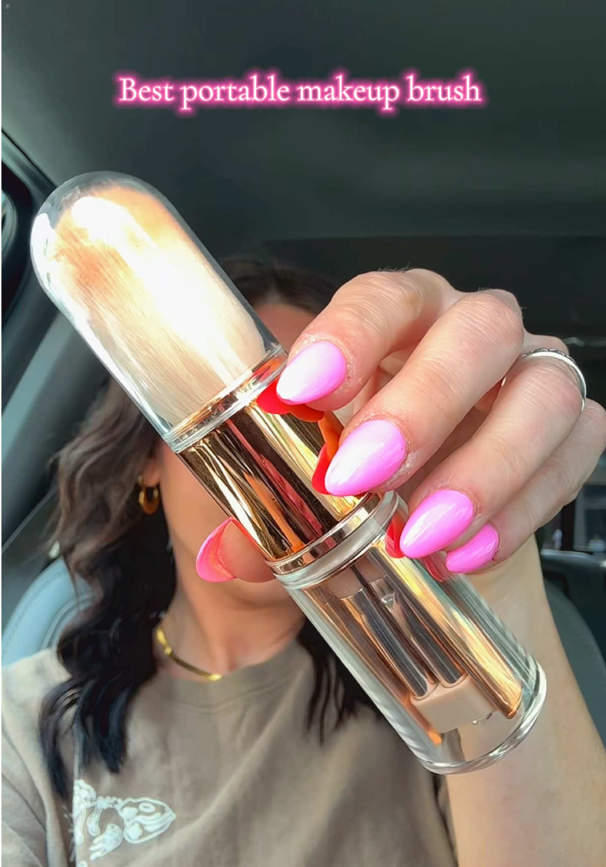 Makeup on the go? This ONE gadget has a face brush, three eye brushes & a silicone lip brush. Perfect for travel. #TTshop #5in1makeupbrushset #makeuponthego #ttshopfinds #fyp 