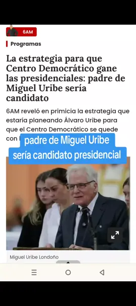 padre de Miguel Uribe sería candidato presidencial para reemplazar a su hijo Miguel Uribe #colombia #fuerapetro #colombialibre 