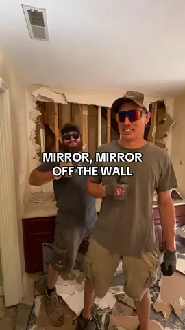 That’s demo with care🪞Sounds ironic, doesn’t it?  #remodel #homerenovation #demolition #demo #bathroomremodel  