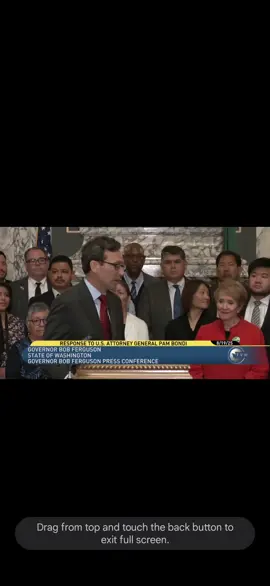 Washington Governor Bob Ferguson's response to Pam Bondi's letter threatening sanctuary jurisdictions, as promised!  Gov. Ferguson said he is 