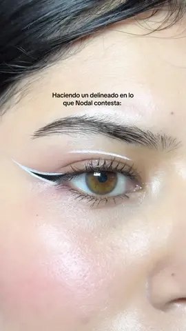 Haciendo un delineado en lo que Nodal contesta 😝 El delineador negro es de @Flower Knows Makeup y el blanco de @Samycosmeticsec 💕 #Maquillaje #makeup #maquillajetips #maquillajetutorial #delineado      