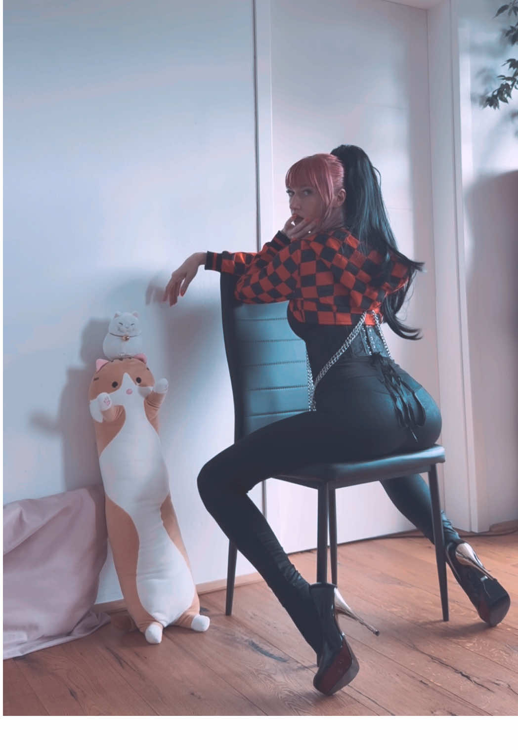 Outfit inspired by the Stellarblade skin „Racer’s High Suit“ 🖤❤️ my absolute fave 🥰 #stellarblade #cosplay #cosplayer #heels #GamerGirl 
