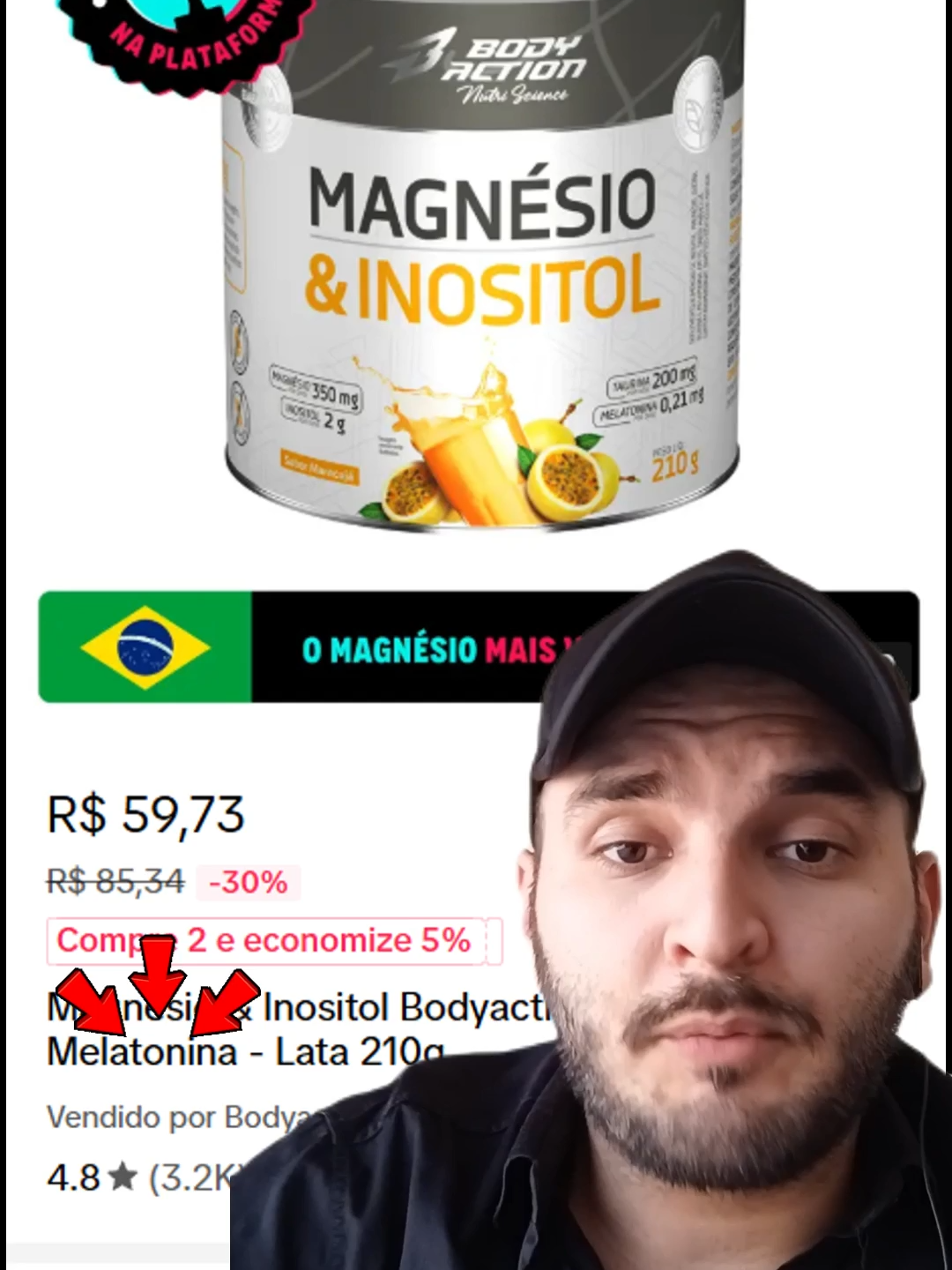 Comece hoje a tomar magnésio inositol, o queridinho do tiktok shop recomendação de muitos e muito barato somente aqui!