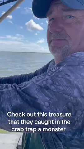 Check out this treasure that I caught in the crab trap. He’s a monster.