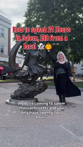 ✨🖤 24 Hours in Salem: Tips from a Local Witch ⬇️🖤✨  Planning a day trip to Salem? Here’s how to make the most of your spooky adventure: 🧳 Travel Smart: Parking is scarce! Take the 🚆 Commuter Rail or an 🚖 Uber/Lyft in. 📅 Reserve in Advance: Tours, restaurants, & museums book out fast (especially weekends & October). 🗺️ Plan Your Route: Salem is super walkable, but map out what’s nearby so you don’t waste time. 🚻 Bathroom Map: Restrooms can be tricky to find, so know your spots and go when you’re at a restaurant tbh 🥾 Wear Comfy Shoes: Cobblestone streets + lots of walking = goth stompers are the worst unless you want to commit to the bit like I do and probably fall lmao 🍴 Snacks & Water: Keep something on hand; lines can get long. 📸 Early Bird = Best Pics: Get to hotspots before the crowds. 🧛 Stay Spooky: Don’t forget to explore hidden gems beyond the Witch House & main streets. 🔮 Salem in a day? Totally doable, just plan ahead and you’ll have a magical time. #salem #salemmassachusetts #witchcraft #goth  
