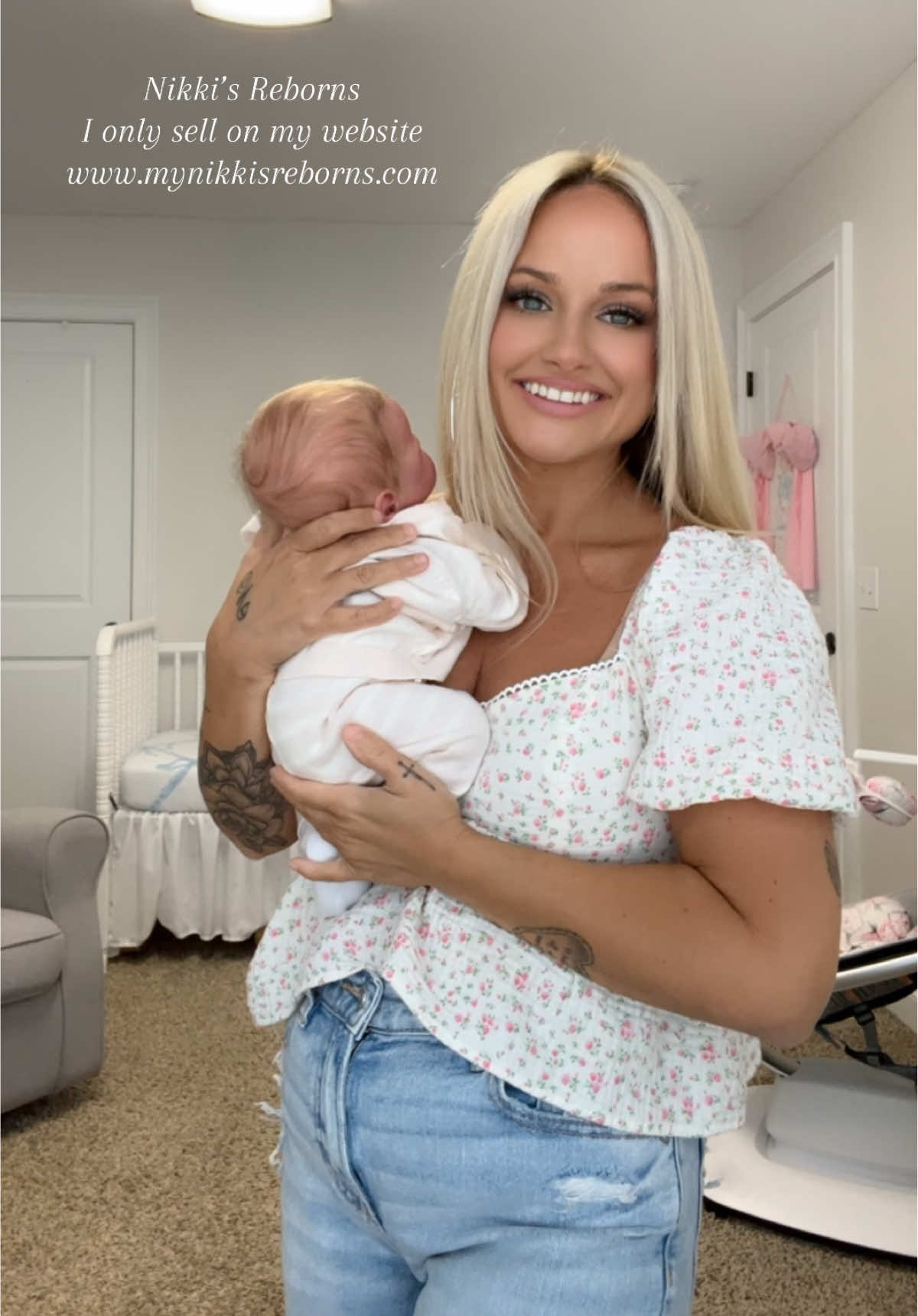 Newborn snuggles are the best 🥹💖 Goldie (Gracie Mae by LLE) #rebornartist #newborn #reborncollector #rebornbaby #rebornmommy 