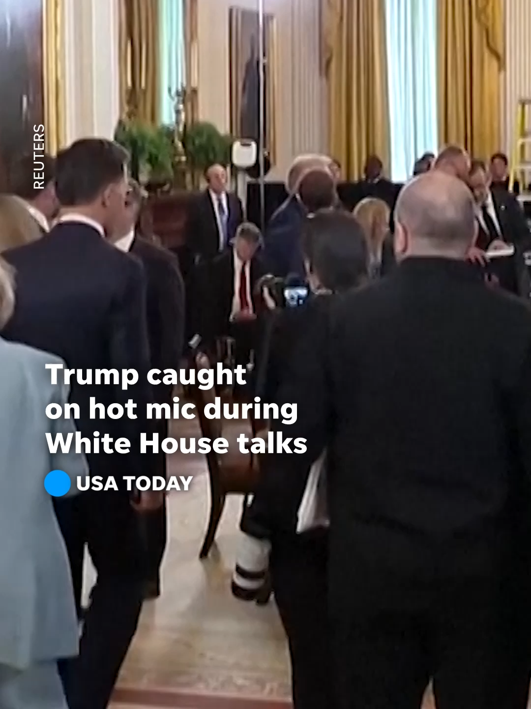 A hot mic captured President Donald Trump telling French President Emmanuel Macron that President Vladimir Putin “wants to make a deal for me.