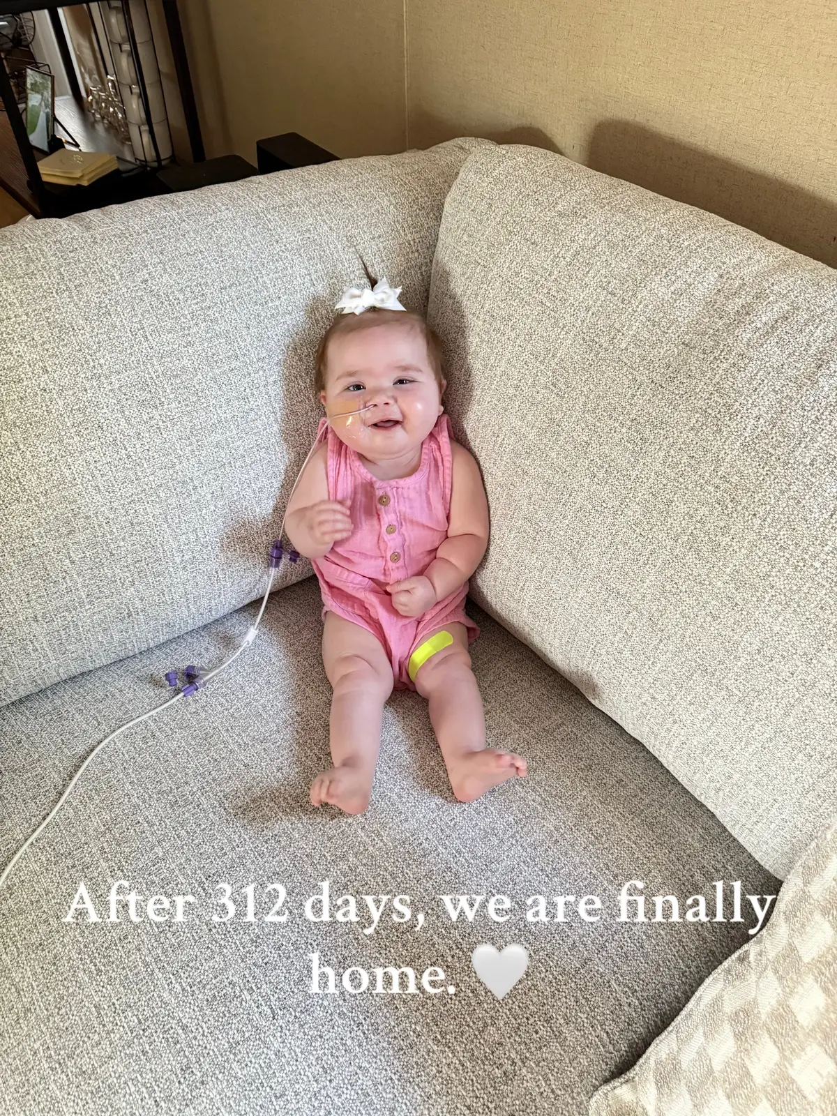 After 312 days, our little family has made it home. I have thought about this day for months and months. We haven’t slept in our own bed, but once in over 10 months. Our dog, Juni has been with friends who kindly took her in while we were gone. You know it’s weird, I have an almost homesick feeling being away from the CVICU. I never thought I’d feel that way, but you really do learn to adapt. Some days were really hard, but most days just became our normal routine. We got really close with the staff and even made some lifriends who also had/have kids in the ICU who could relate to what we were going through.  Ivey got her miracle, and although her heart warrior journey will never be over, we made it through the storm. It’s time for Ivey to start actually living and to see the outside world, and that she will.  I’m so glad Ivey will finally get to use her room that has been waiting on her!  Thank you everyone for keeping our family in your prayers and for everything else. It never went unnoticed. Don’t worry, I will continue to share Ivey’s journey! ❤️‍🩹