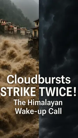 Himalayan Cloudbursts: Nature’s Fury Unleashed Twice in Weeks! #Cloudburst #NatureDisaster #fyp #foryou #world 