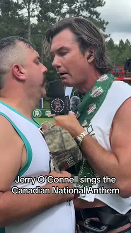 @Jerry O'Connell #CammpBarstool with a beautiful rendition of the Canadian National Anthem for Oldie. @Mountain Dew #DoTheDew