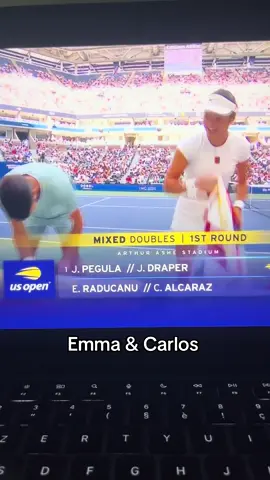 Emma Raducanu and Carlos Alcaraz 🔥#alcaraz #raducanu #tennis #USOpen 