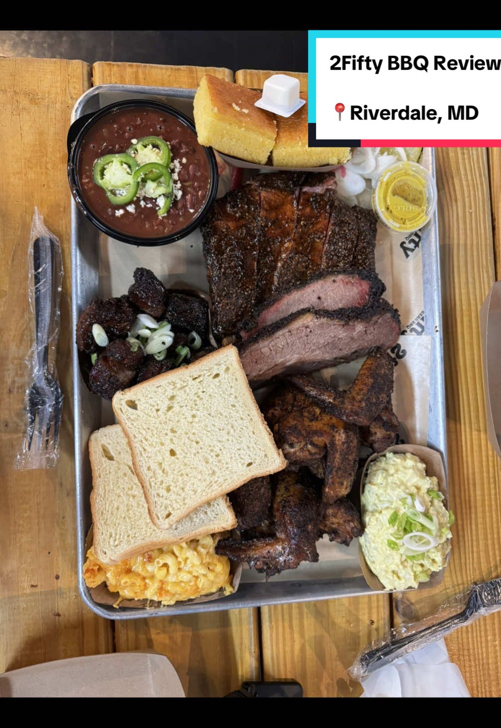 📍 2Fifty BBQ - Riverdale, MD location We all really enjoyed this restaurant. Coming from Austin, I had my biases but this spot is solid! I have them an 8.5 out of 10, but the 3 of us averaged an 8.8.  Highly recommend a visit and if they have the pork belly burnt ends, GET THEM! #bbqrestaurant #texasbbq #foodreview #foodreviewer #foodreviews #keithlee 