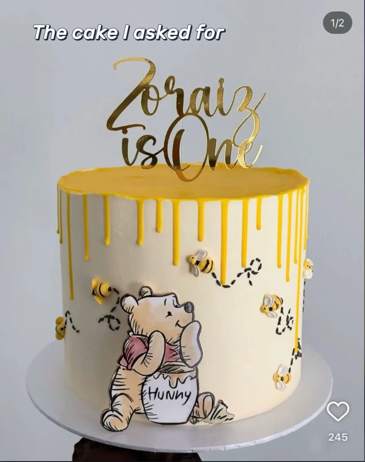 The cake that I asked for VS the cake that I got 😭